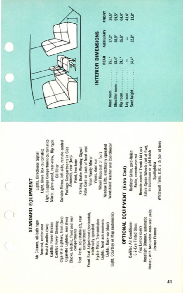 1956 Cadillac Salesmans Data Book Page 51